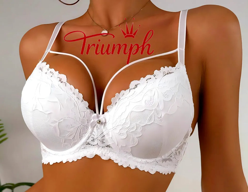 Triumph - (4 kom) Grudnjak s punim košaricama i izvezenom čipkom