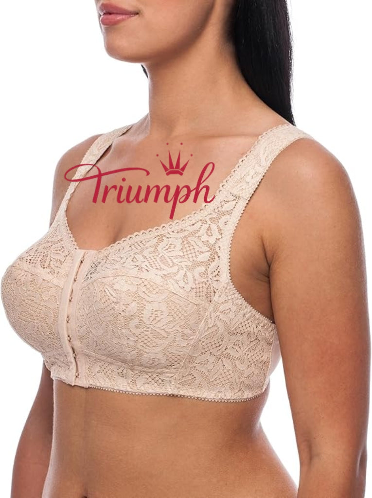 Triumph - (4 kom) Grudnjak bez žice, s kopčanjem sprijeda, plus veličine