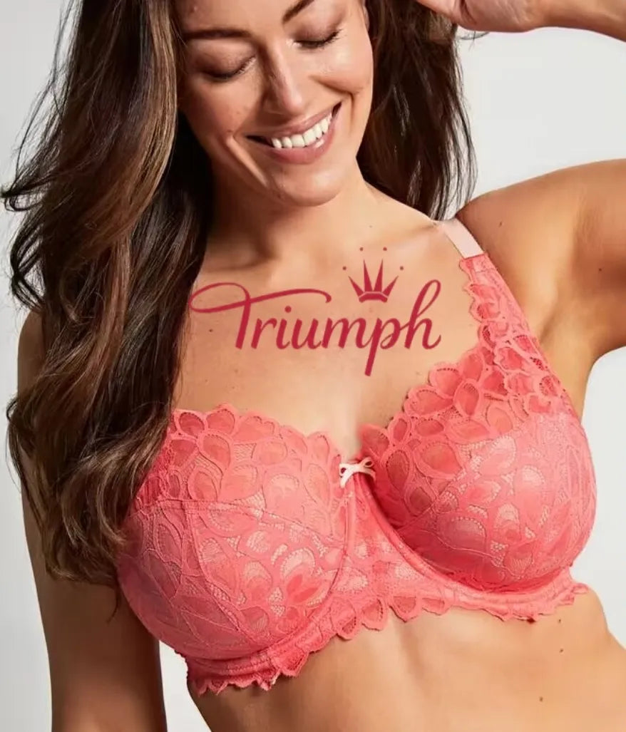 Triumph - (4 komada) Grudnjak s punim košaricama i izvezenom čipkom