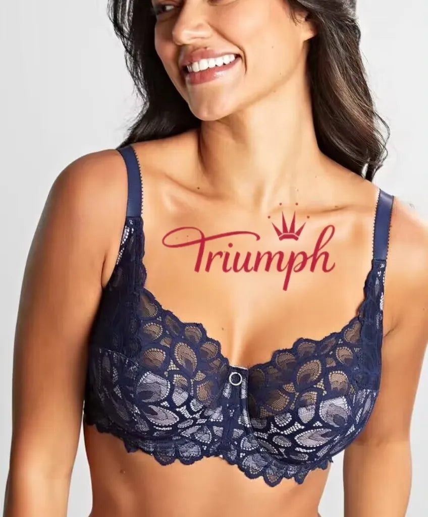 Triumph - (4 pezzi) Reggiseno coppa piena con pizzo ricamato