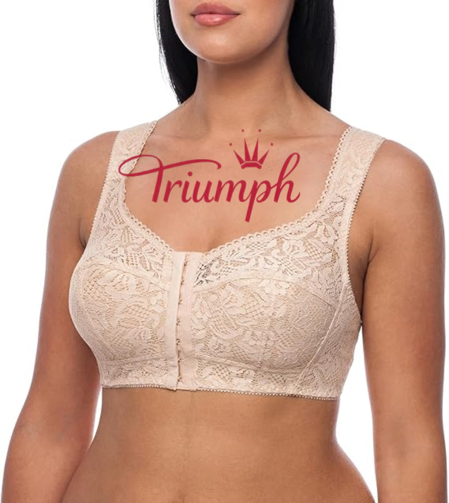 Triumph - (4 kom) Grudnjak bez žice, s kopčanjem sprijeda, plus veličine