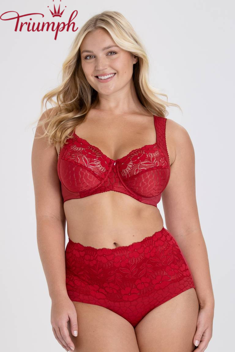 Triumph - Set 4 pezzi 🔥 Reggiseno in jacquard e pizzo